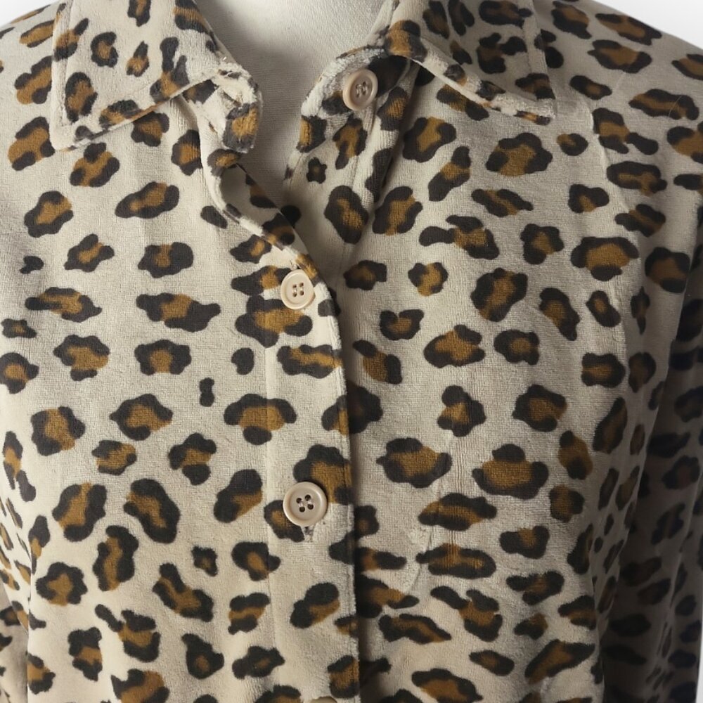 Pappagallo Leopard Print Blouse Medium - image 5